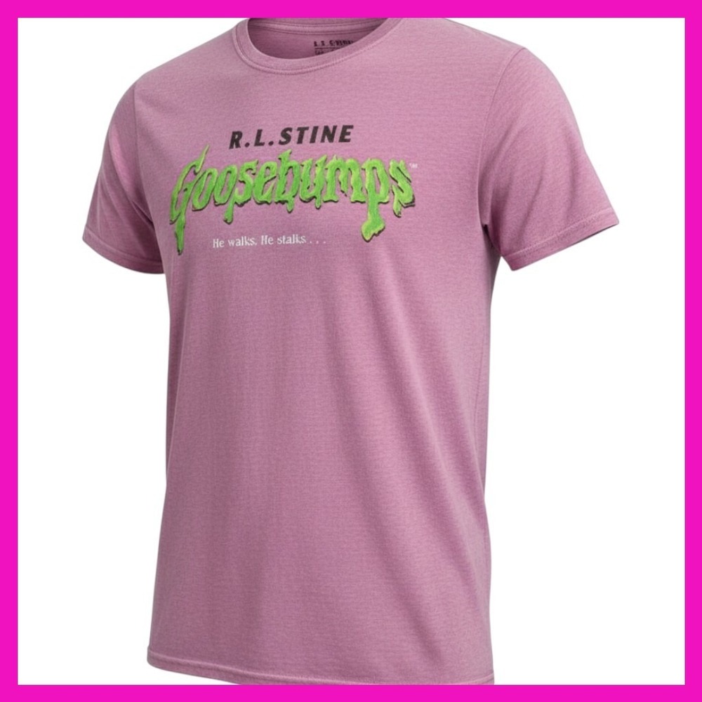 Goosebumps RL Stine Night of the Living Dummy Slappy Purple Graphic T-Shirt Mens